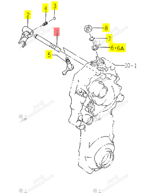 Axe de Fourchette Iseki 1110-235-003-00