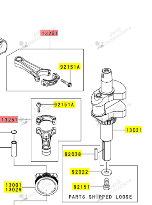 BIELLE STD ISEKI 13251-7021