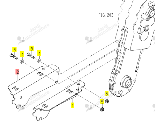 Support Moteur D. Iseki 1154-101-002-00
