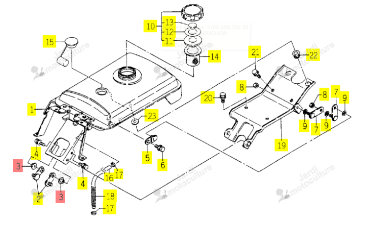 Support Iseki 1105-608-001-00