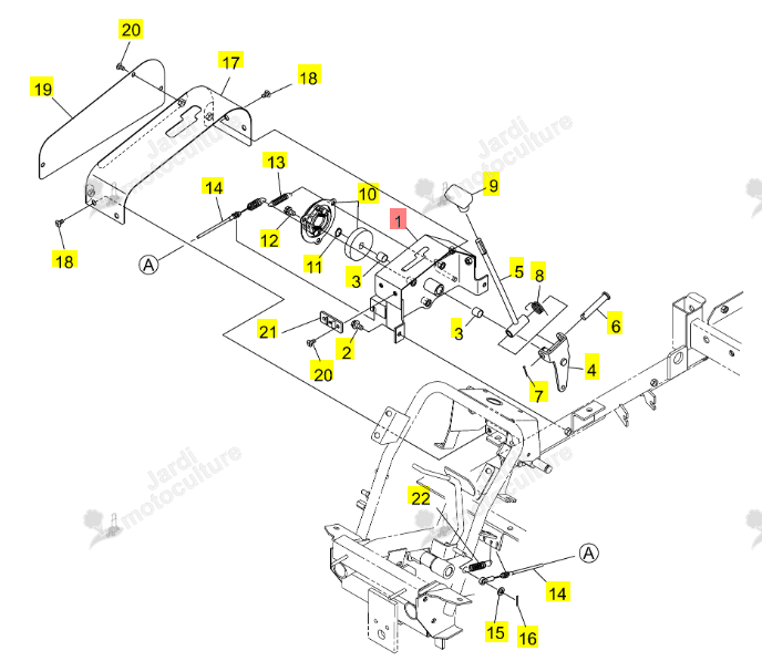 Embase Levier HST Iseki 0679-610-200-0