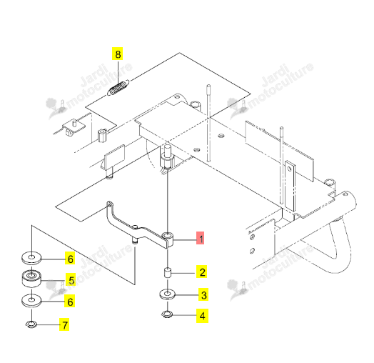 Cam Roller Arm Comp Iseki 0677-130-220-0