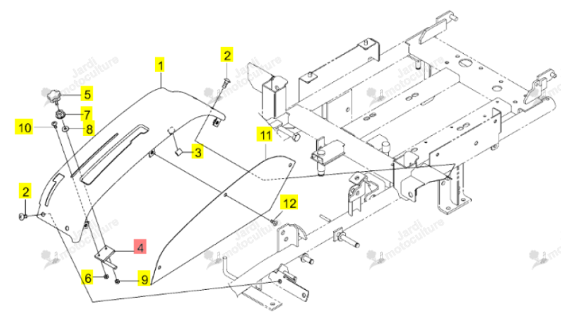 Réglage Hauteur de Coupe Iseki 0677-660-210-0