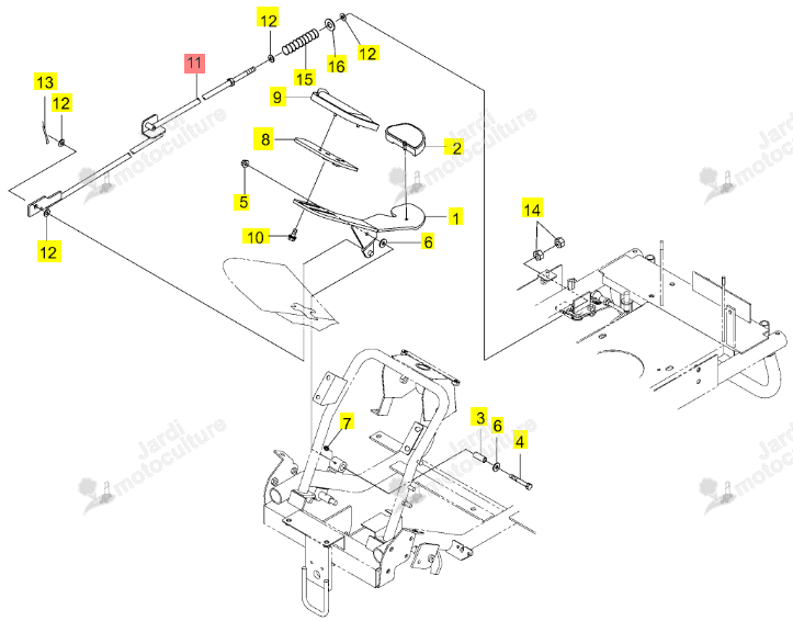 BIELLE PEDAL HST ISEKI 0681-610-200-0