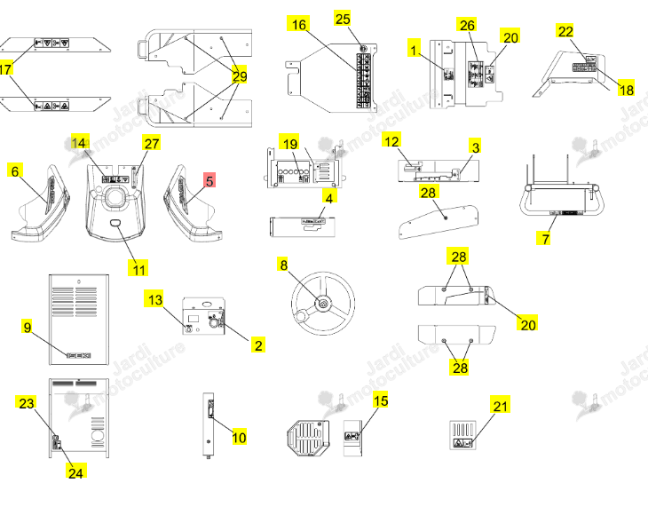 Autocollant Gauche Modèle 600 Iseki 0679-910-013-0