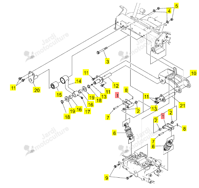 Bras de Suspension Iseki 0680-310-210-0