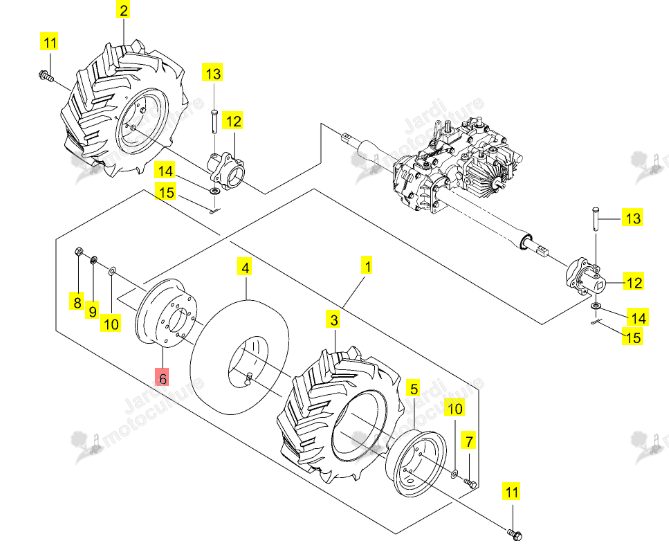 ROUE 8X5,50 ISEKI 0674-340-204-0