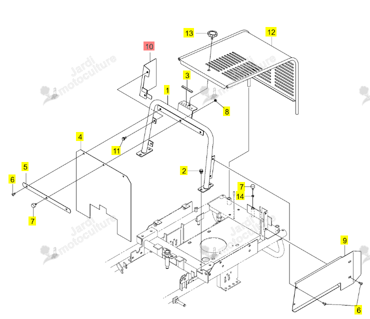 Capot Moteur Iseki 0673-834-260-0