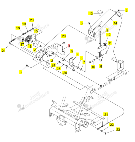 EMBASE LEVIER ISEKI 0675-612-230-0