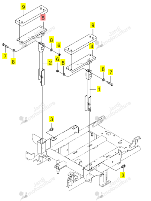Support Accoudoir Iseki 0675-880-300-0