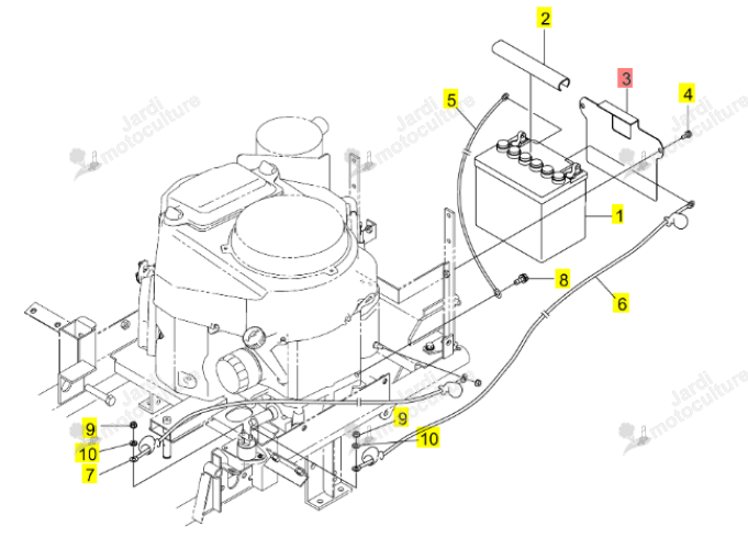 Capot Batterie ISEKI 0675-440-011-0