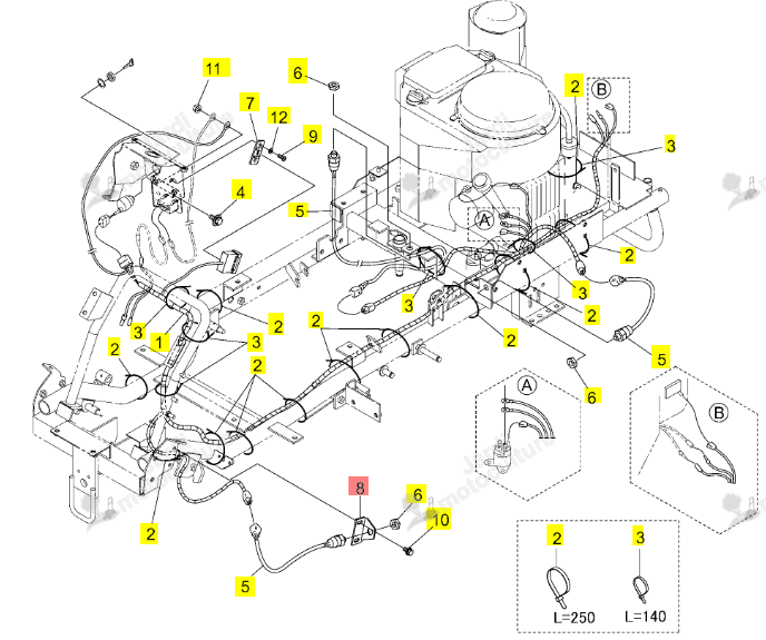 Capteur de frein Iseki 0675-440-014-1