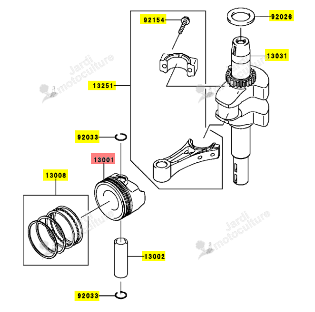 Piston Moteur ISEKI 13001-2175