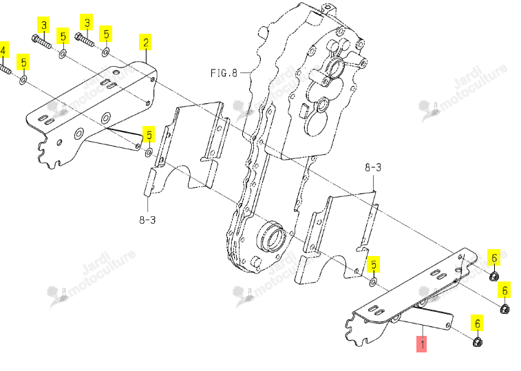 Support Moteur Gauche Iseki 1154-151-200-00