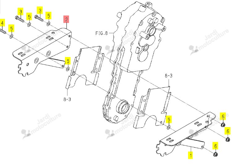 Support Moteur Droit Iseki 1154-151-210-00