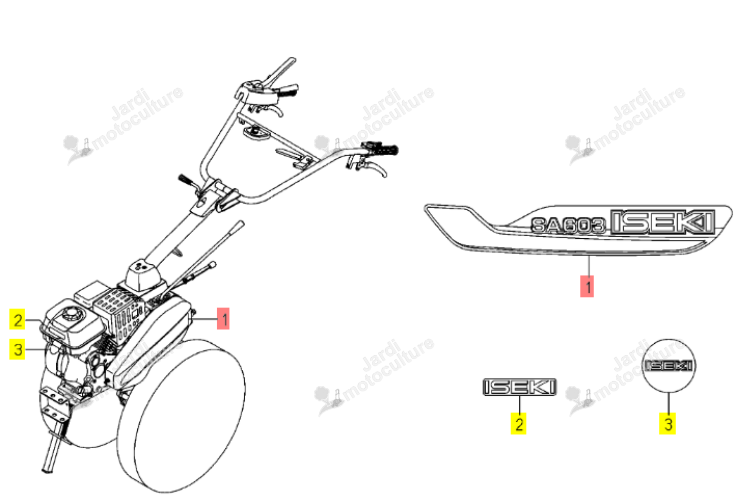 Autocollant SA603 Iseki 1157-901-011-00