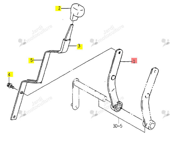 Levier PTO Iseki 1614-264-200-00