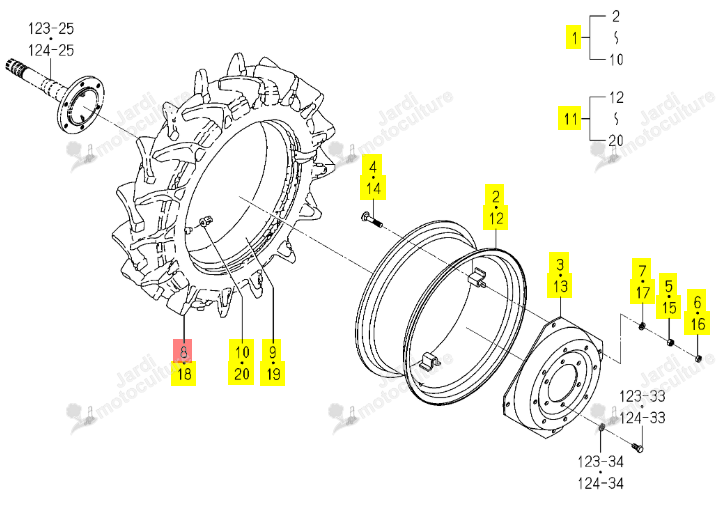 PNEU AR AGR 12.4-24-6 ISEKI 1431-361-211-10