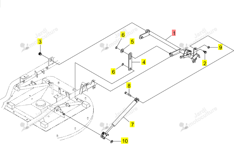 Bras de Relevage Iseki 0673-751-230-0