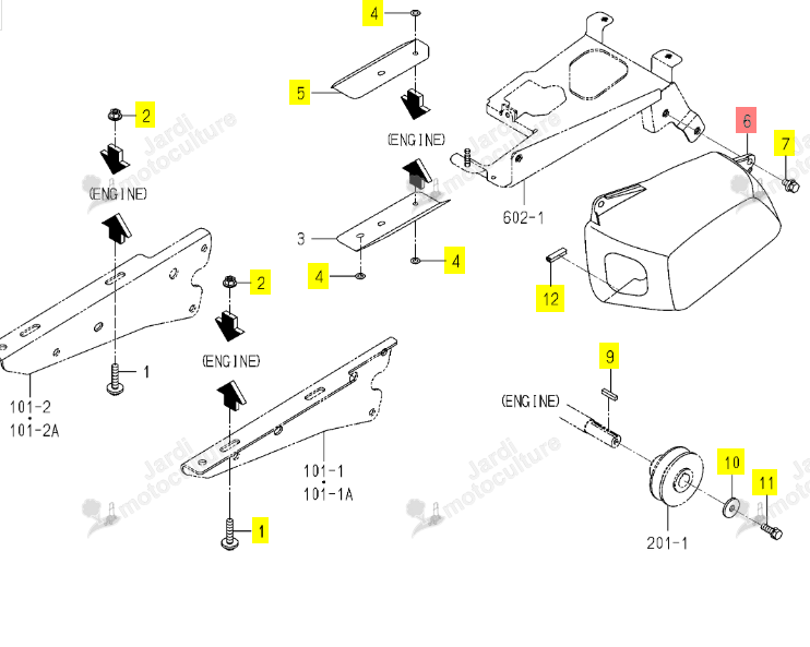 Couvercle Échappement Iseki 1149-121-002-00