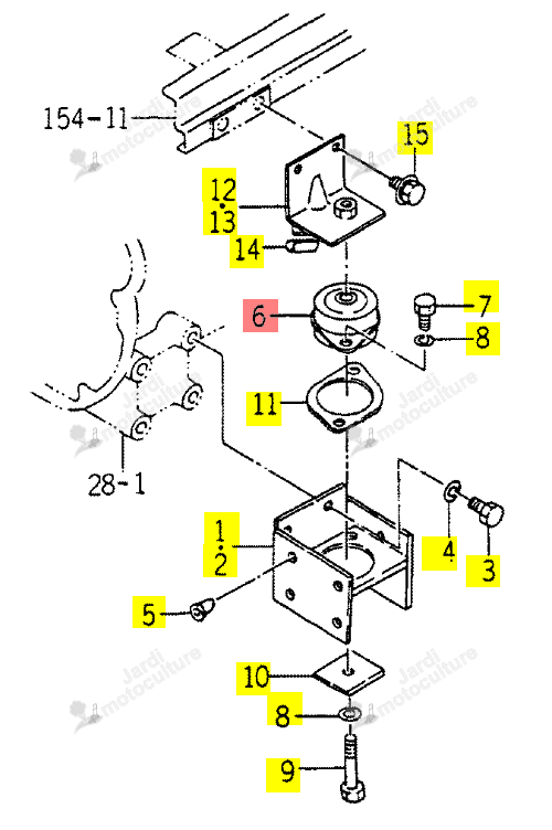 Silentbloc Iseki 1596-625-001-00