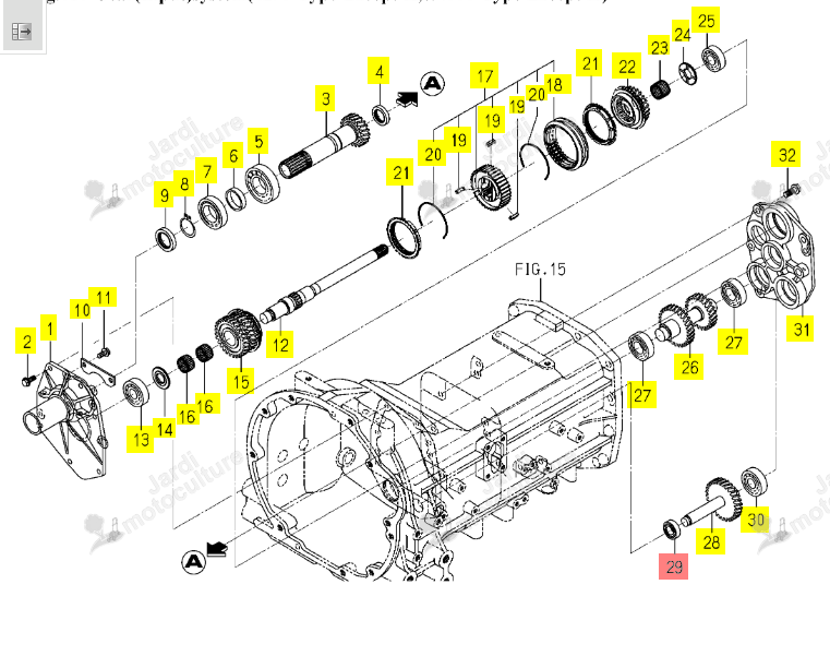 Roulement PTO Iseki 1614-127-024-00