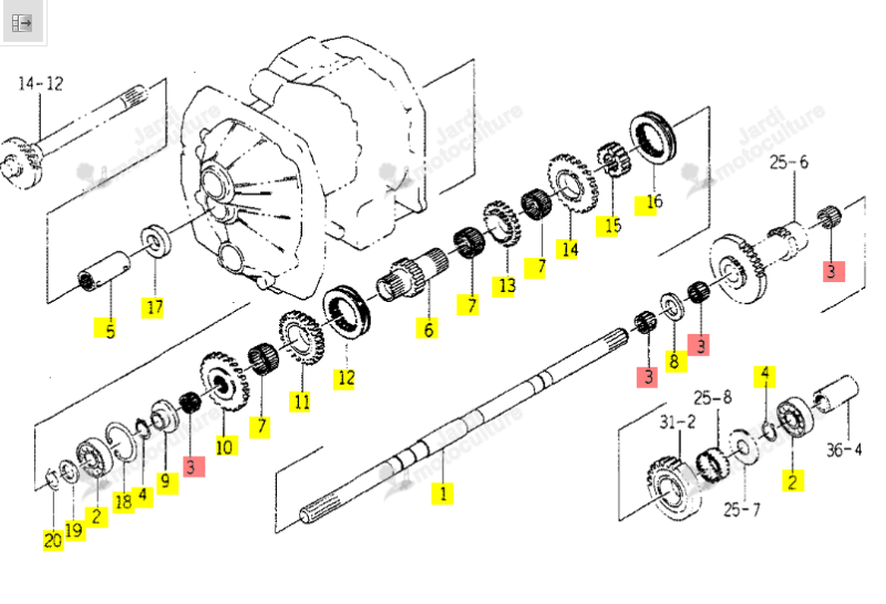 Roulement ISEKI 1614-205-015-00