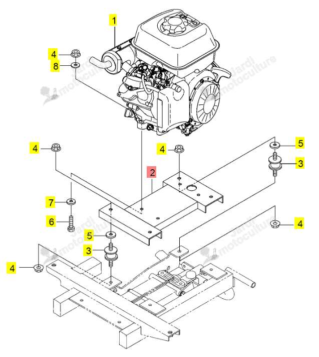 Support Moteur Iseki 0386-420-210-0