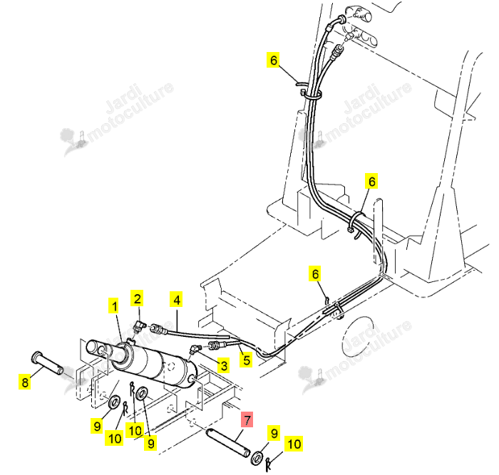 Pivot de Cylindre Iseki 0437-530-013-0