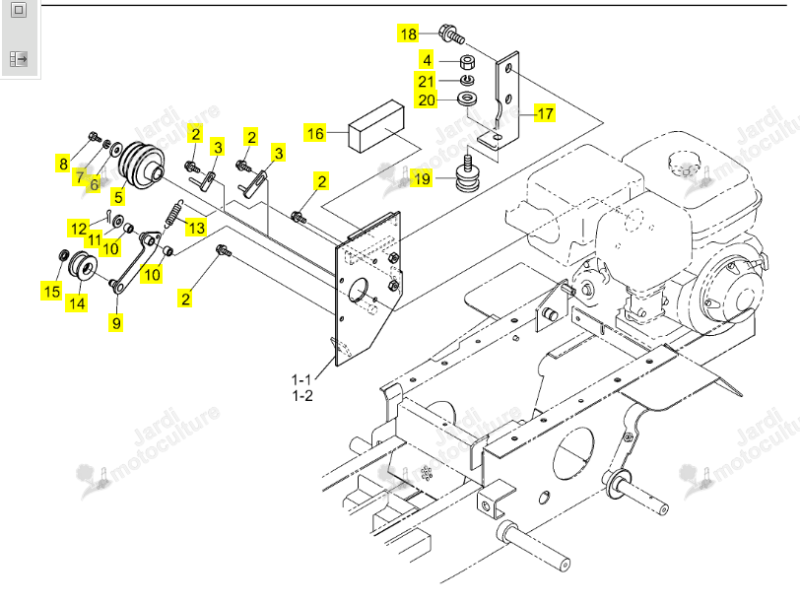 Support Tension Iseki 0385-511-200-1
