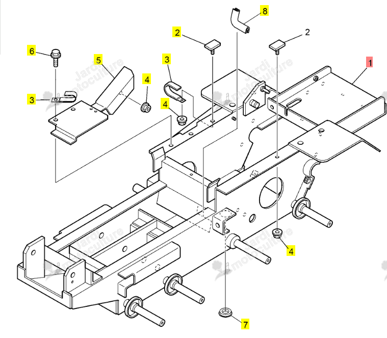 Châssis Iseki 0385-210-200-4