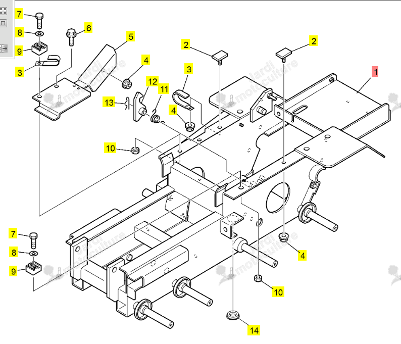 Châssis HD Iseki 0385-212-200-3