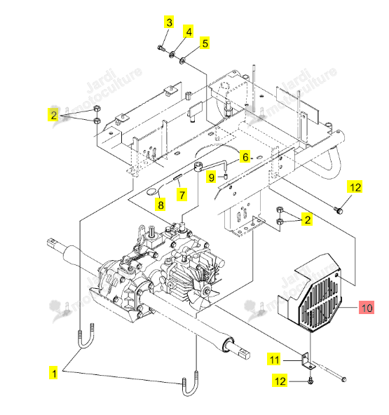 Protection Ventilateur SRA800 Iseki 0673-144-300-0