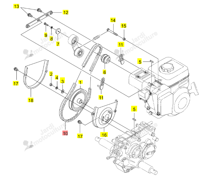 Courroie SA33HP4 Iseki 0551-520-011-0
