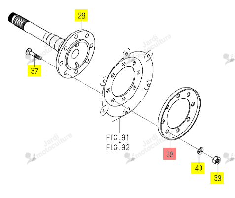 Couronne de Moyeu Iseki 1581-307-005-00