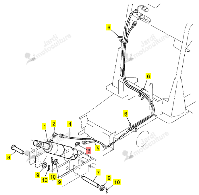 Raccord 45 ISEKI 0323-530-014-0