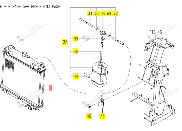 Radiateur Iseki 1705-102-500-00