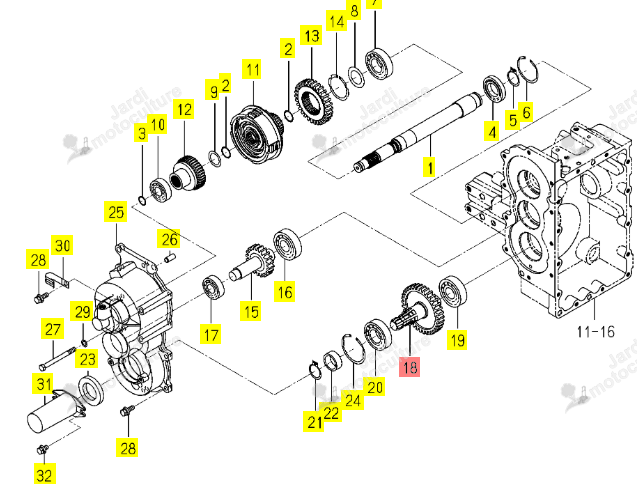 Arbre PDF ISEKI 1689-203-007-00