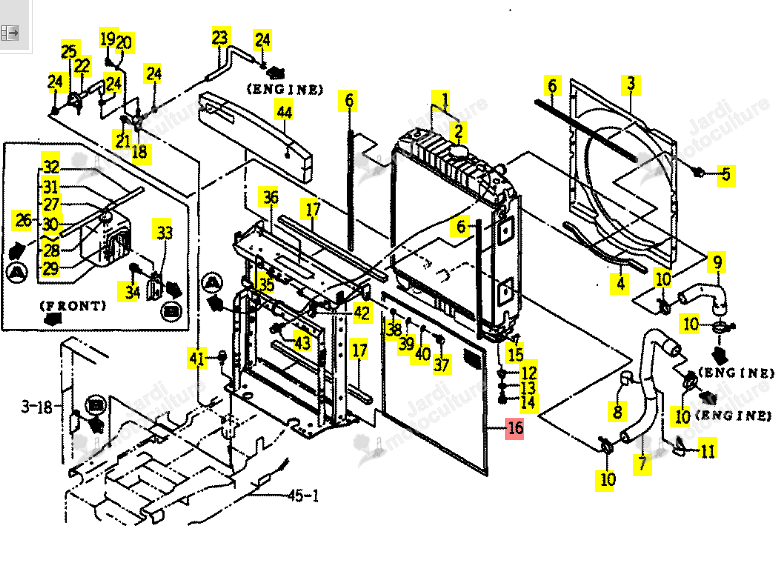 GRILLE ISEKI 1656-102-003-00