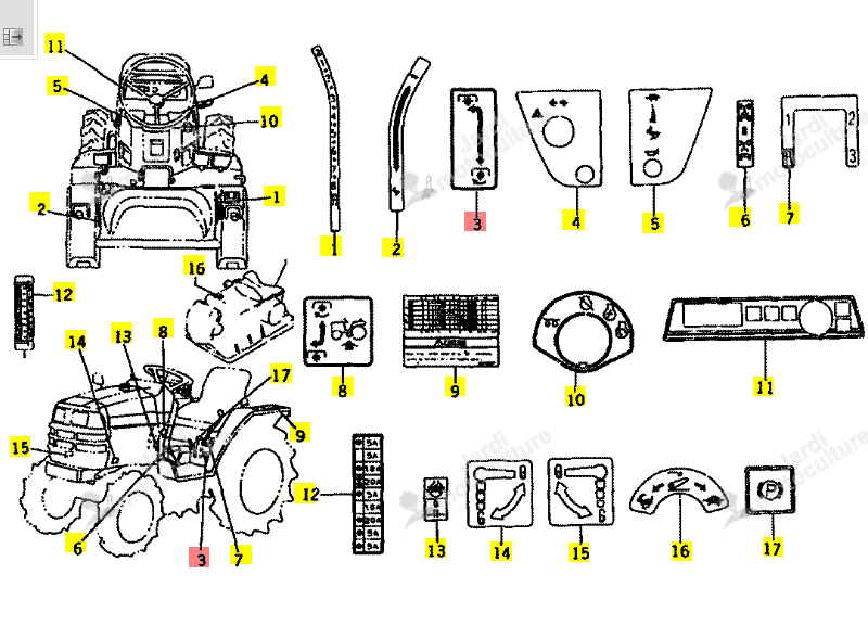 Autocollant Iseki 1682-902-011-00