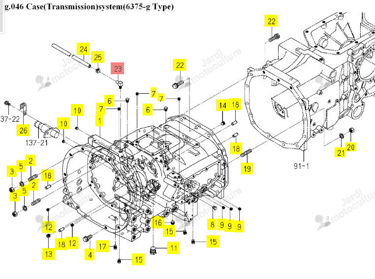 Adaptateur Iseki 1675-501-005-00