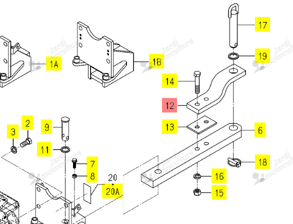 Tringle Iseki 1674-520-002-00