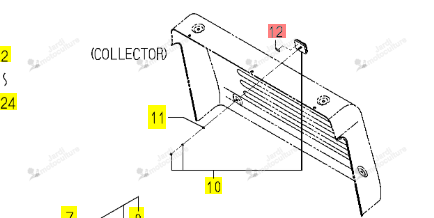 Plaquette Iseki 1674-654-004-00