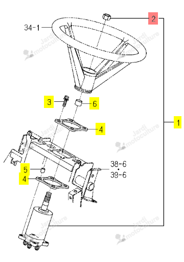 Ecrou de Volant Iseki 1725-407-201-00