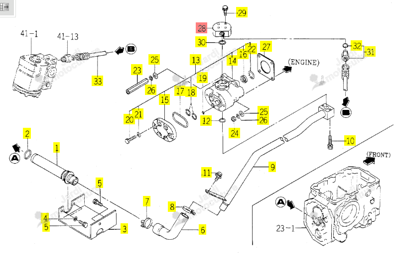 Raccord de Pompe Iseki 1720-508-001-10