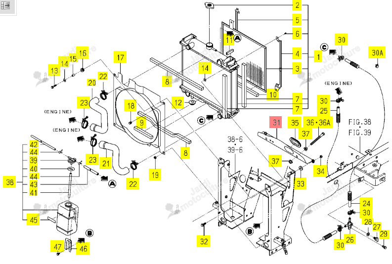 Support Attache Iseki 1728-102-200-10