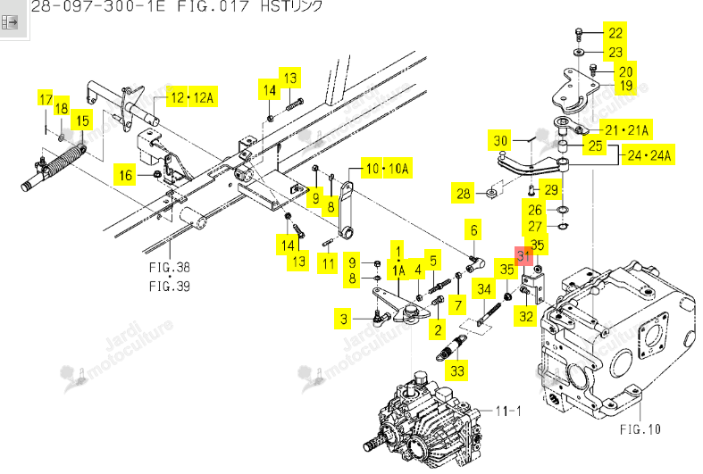Guide Support ISEKI 1728-271-004-00