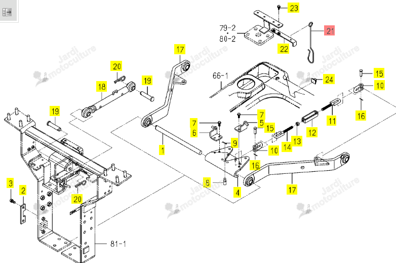Tringle Iseki 1725-514-006-00