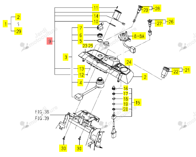 Compteur avec Plaque à Diode Iseki 1703-670-230-00