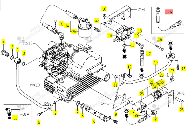 Flexible Iseki 1705-408-350-00